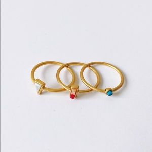 Madewell Desert Sunset Stacking Rings